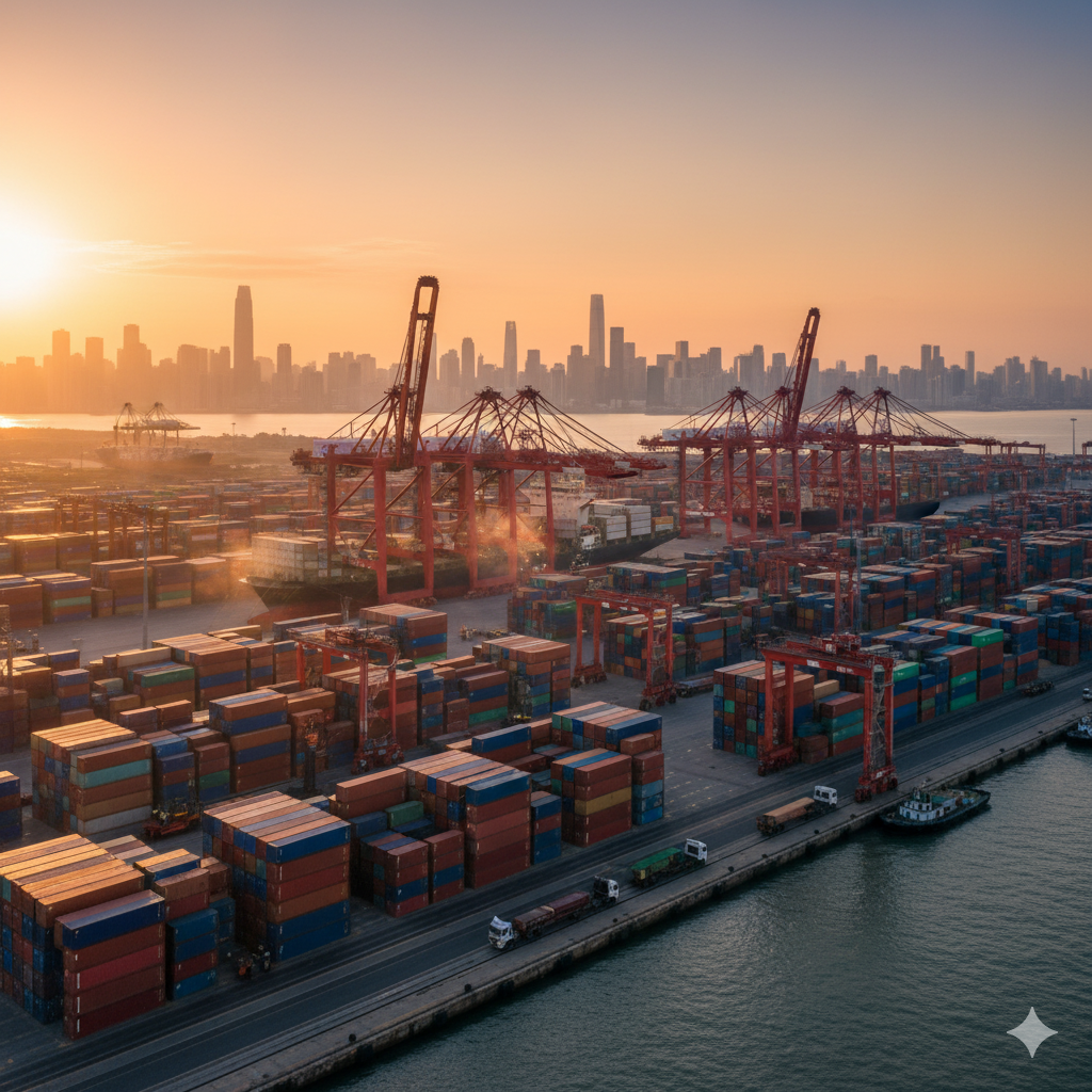 Global import and export around the Earth